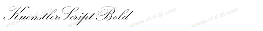 KuenstlerScript Bold字体转换